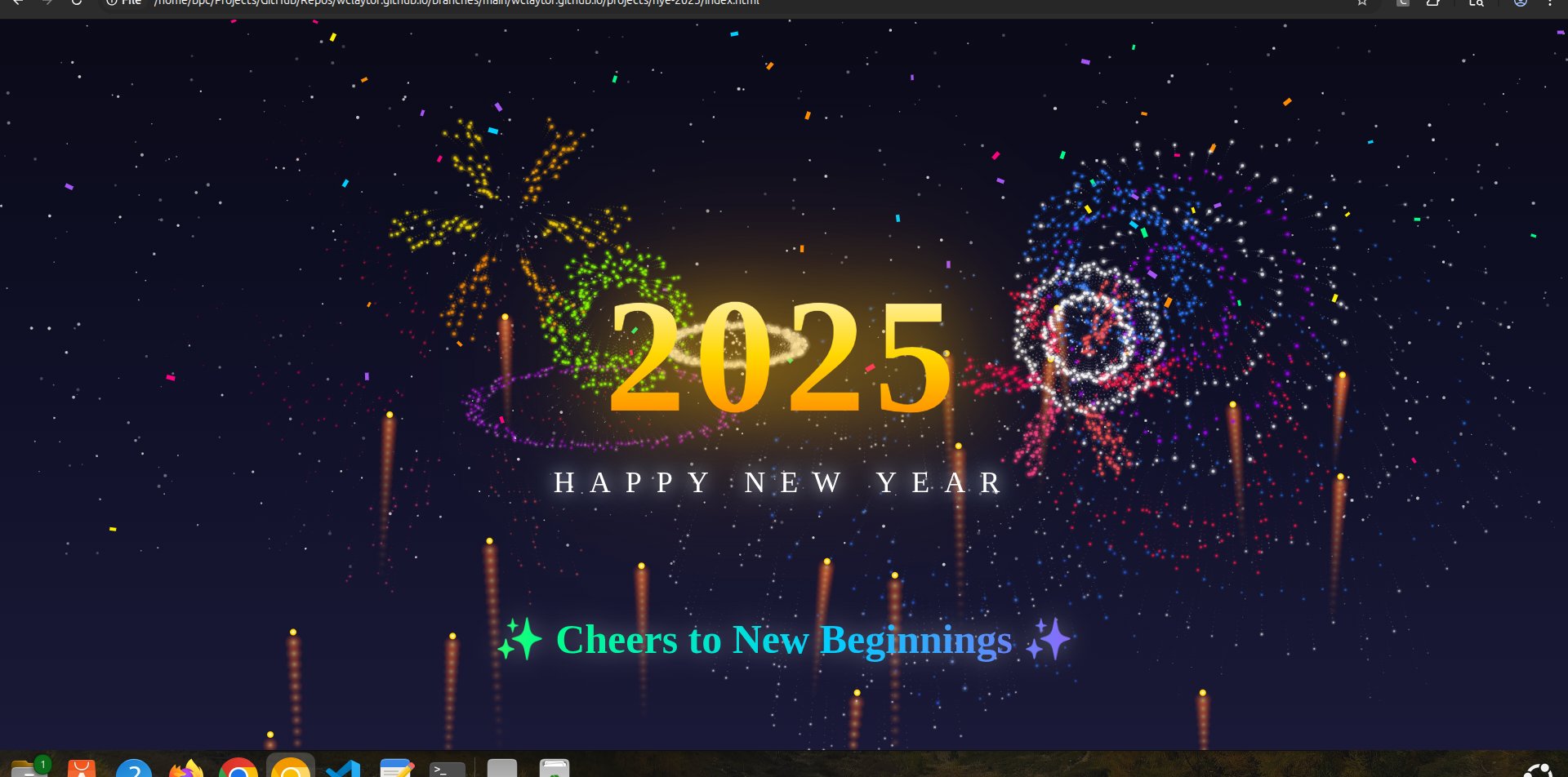 NYE 2025 Fireworks Display